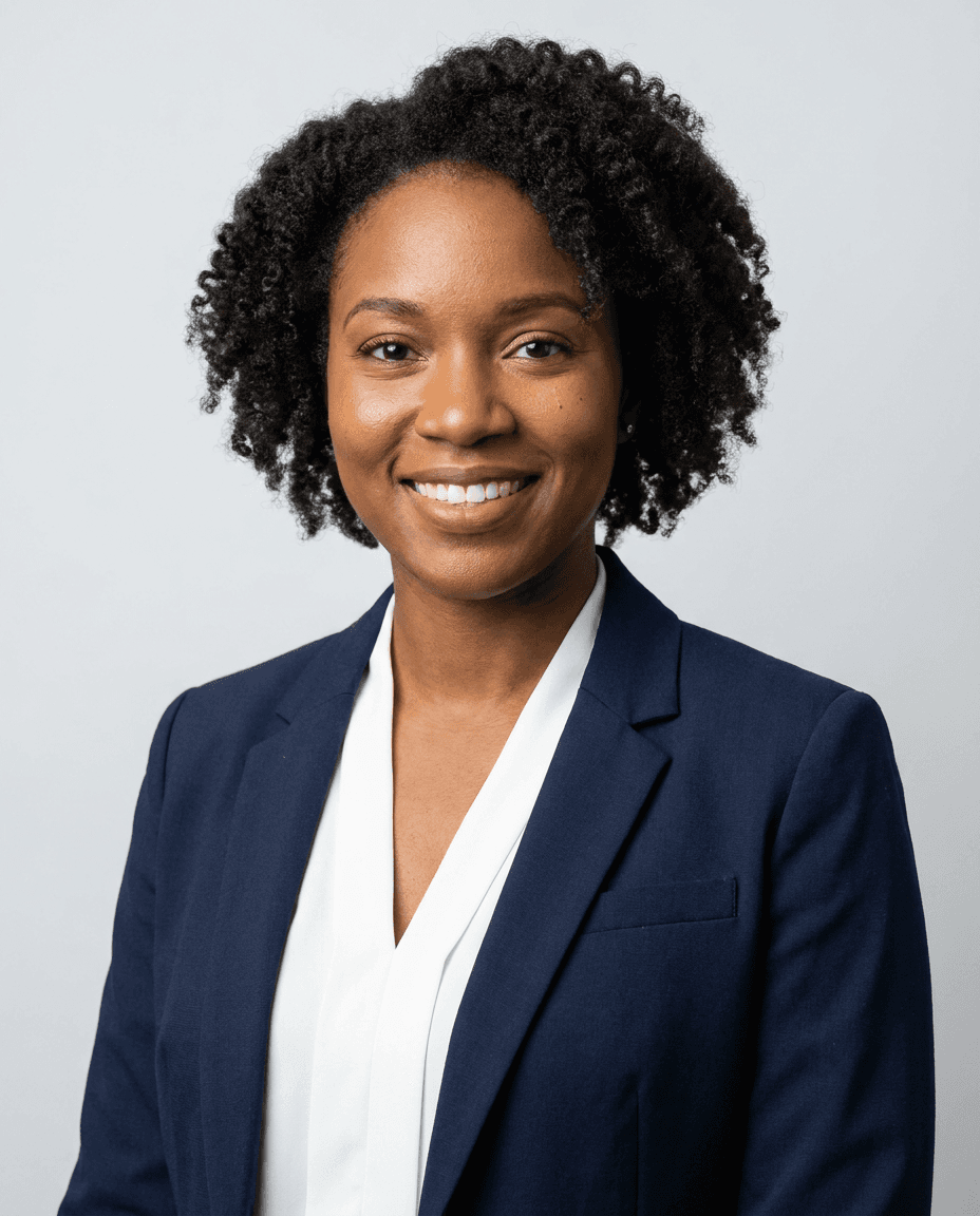 Corporate navy-suit AI headshot